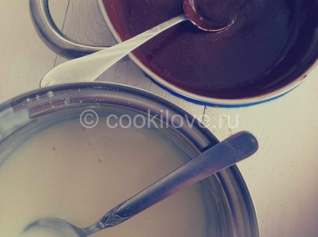 ванильно-шоколадный пудинг
